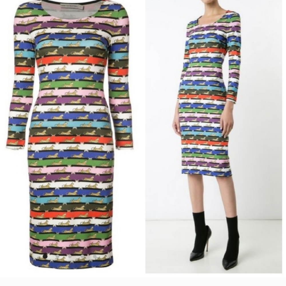 Mary Katrantzou Cheetah Print Pluto Dress small